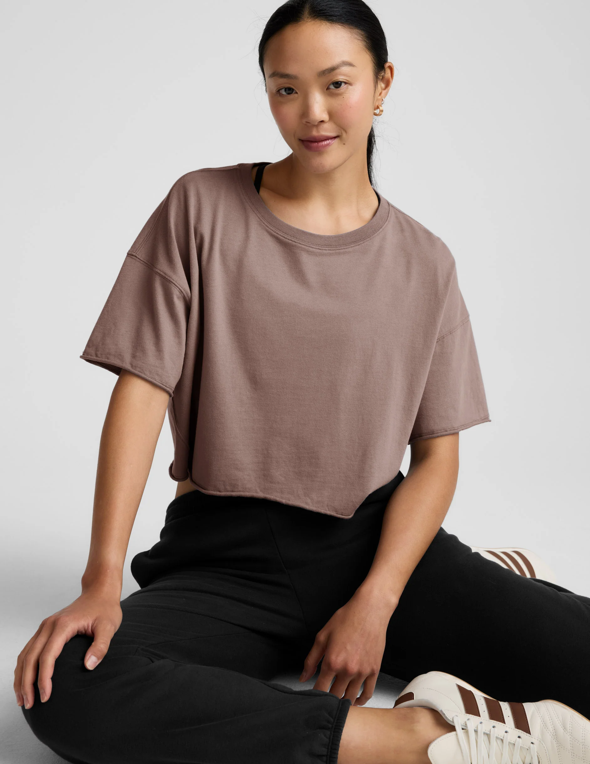 SoftKnit Better Than Ever Cropped Cotton Tee - Image 2