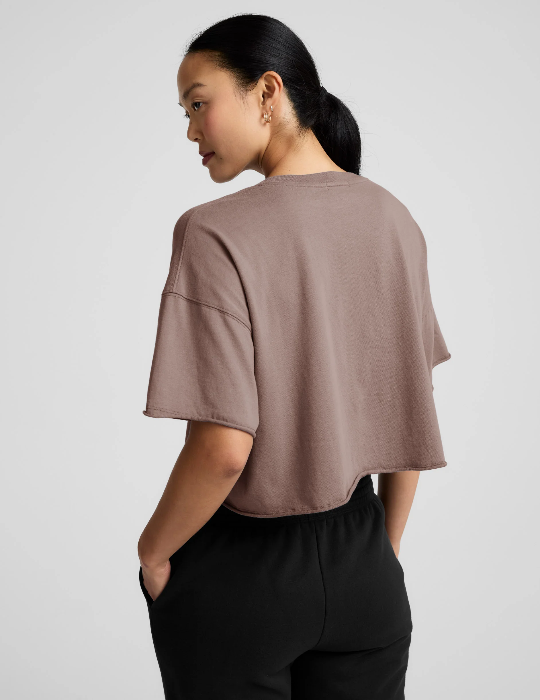 SoftKnit Better Than Ever Cropped Cotton Tee - Image 3