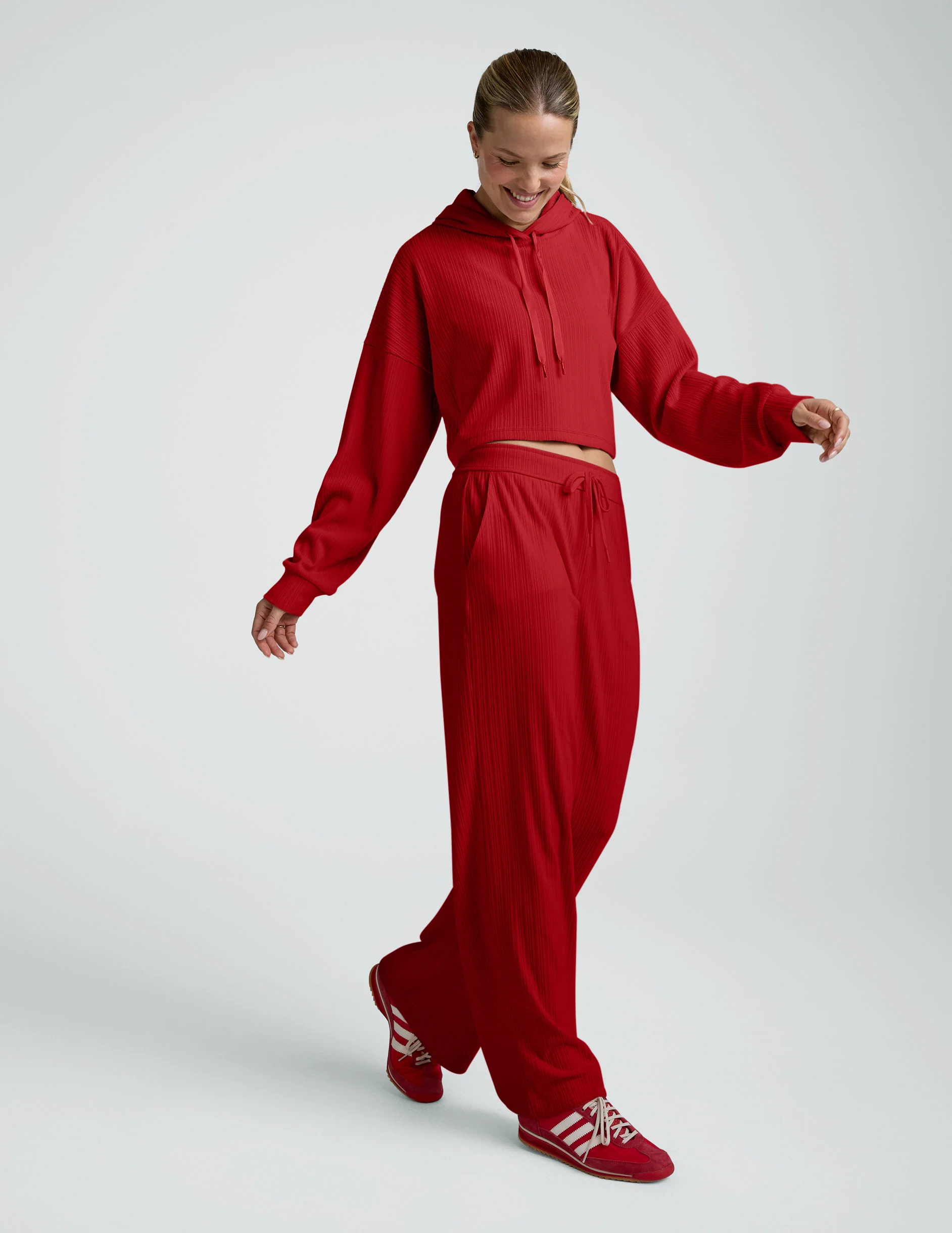 Breathe Easy Ribbed Cropped Hoodie - Image 4