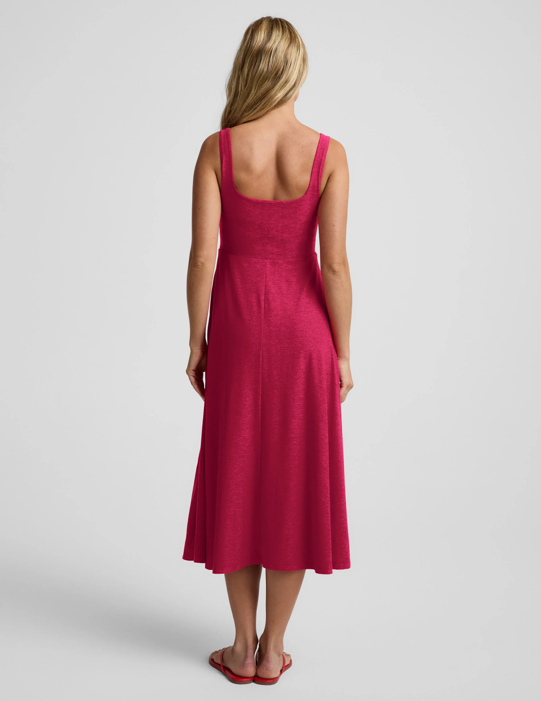 Featherweight At The Ready Square Neck Midi Dress - Image 3