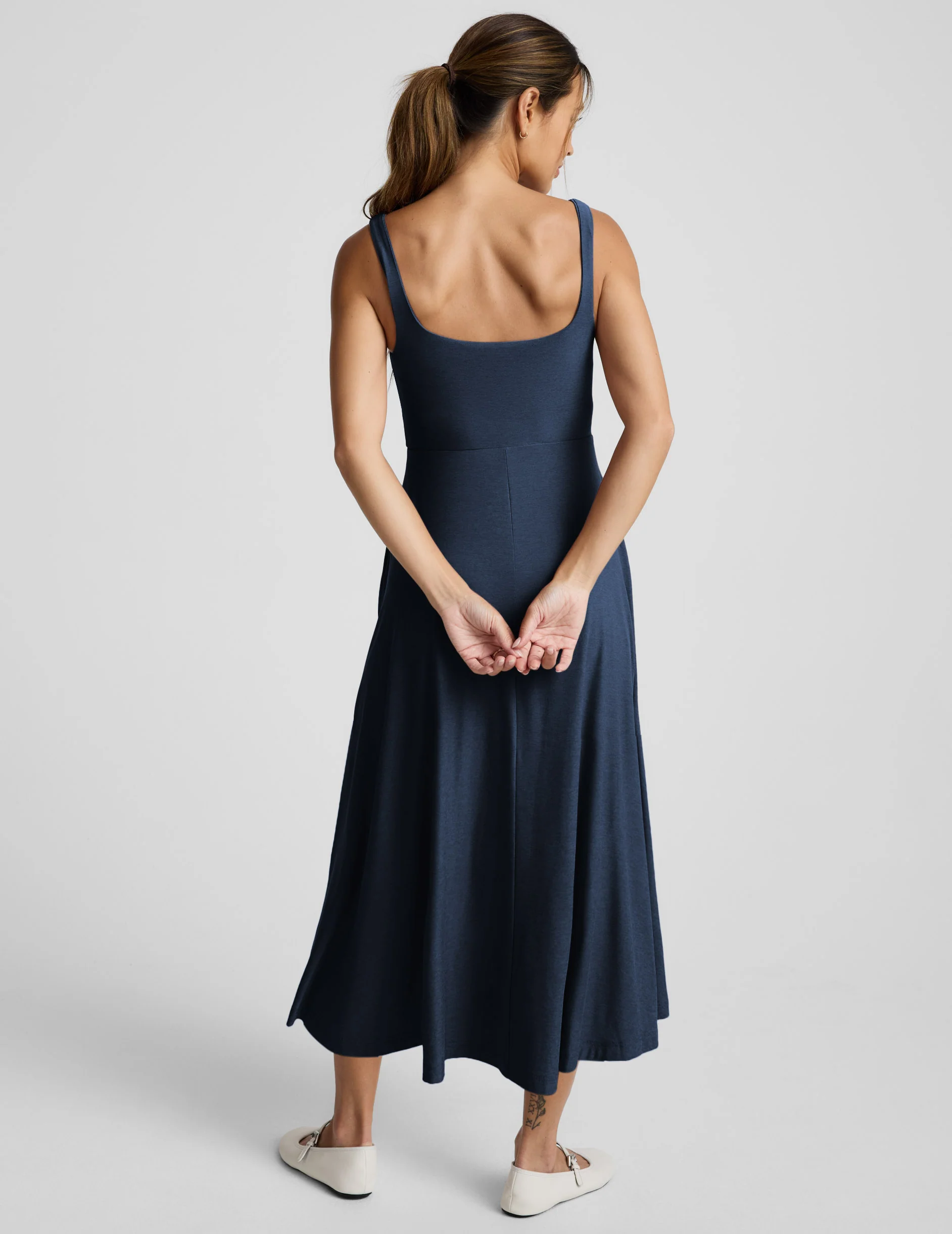 Featherweight At The Ready Square Neck Midi Dress - Image 3