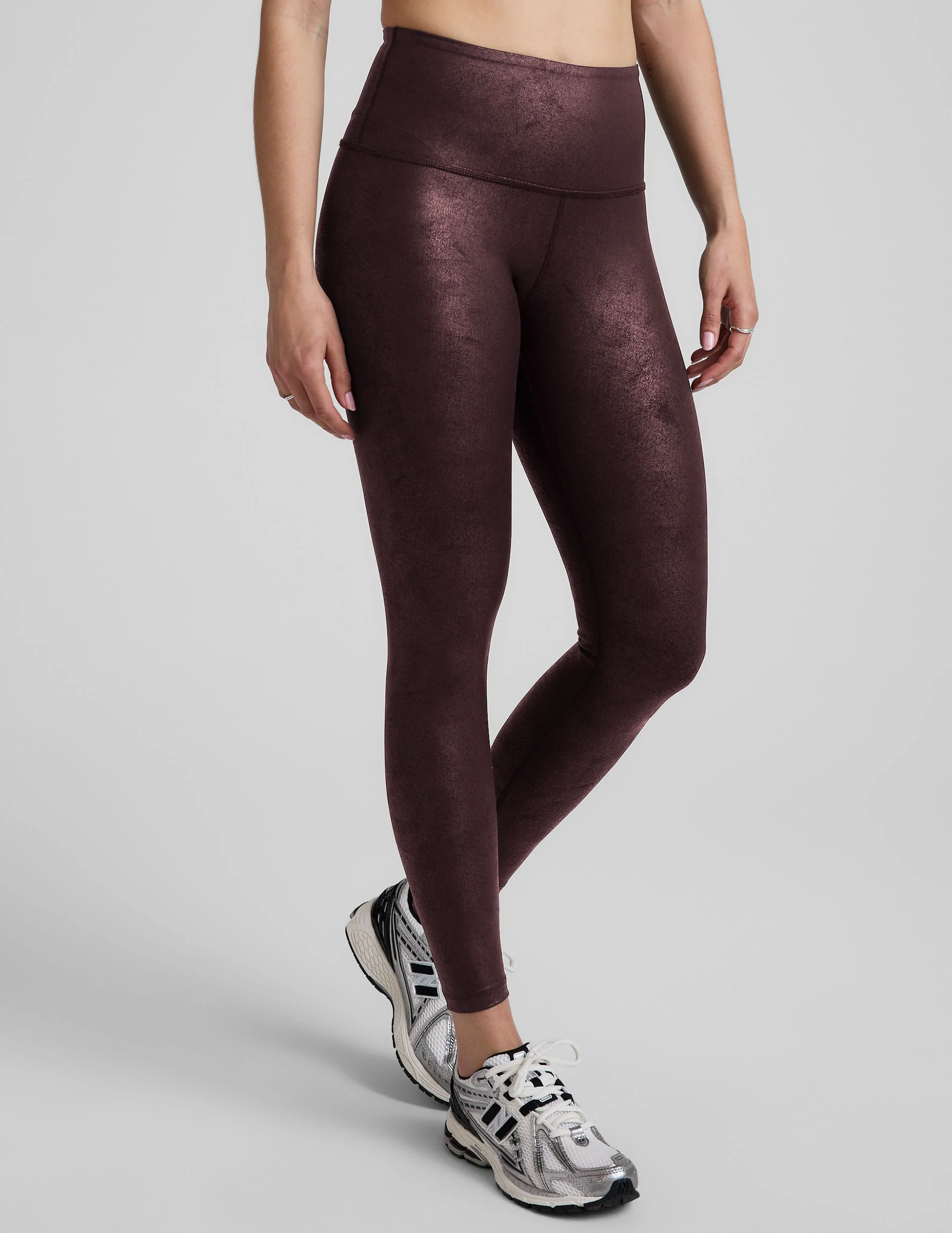 Leatherette High Waisted Midi Legging - Image 3
