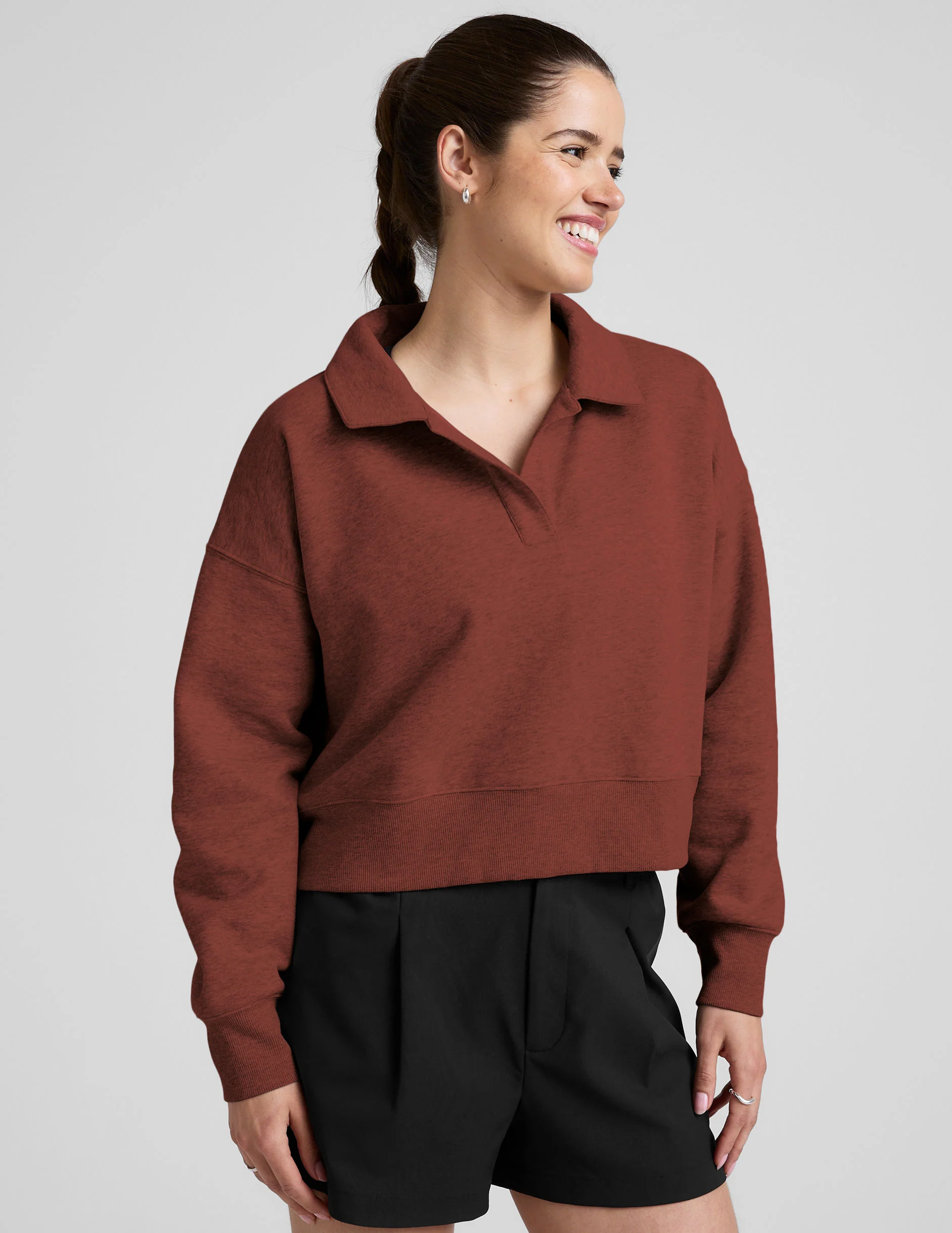 LuxeFleece™ Collared Sweatshirt - Image 3