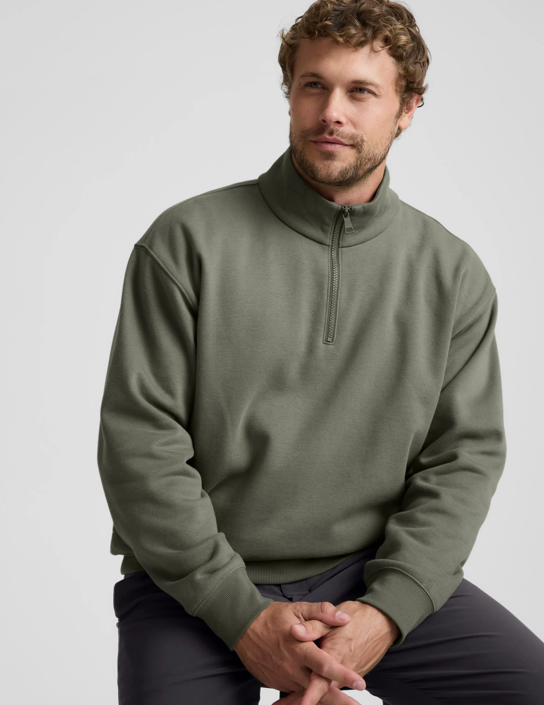 LuxeFleece™ Men's Half Zip Pullover - Image 2