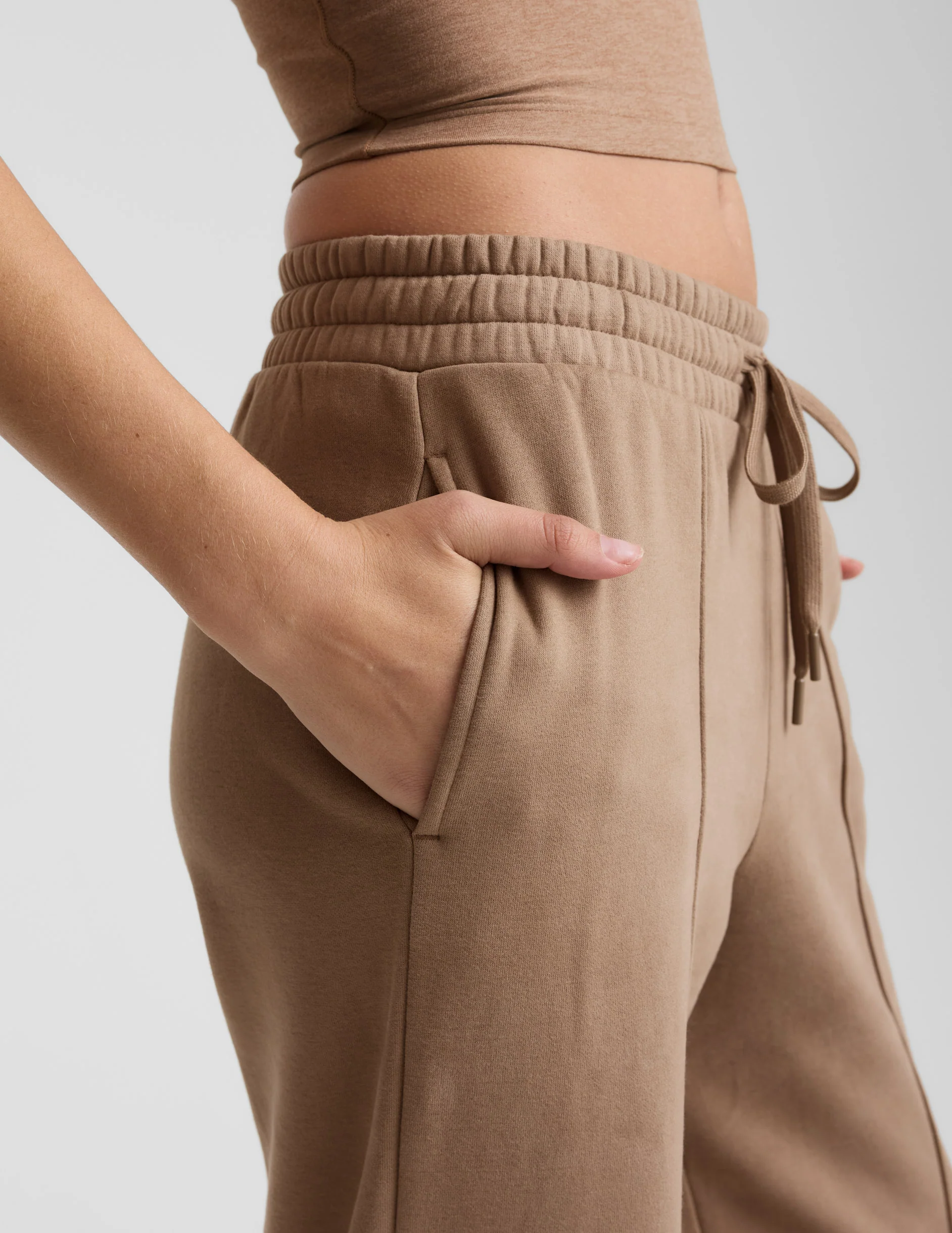 LuxeFleece™ Pintuck Wide Leg Pant - Image 4
