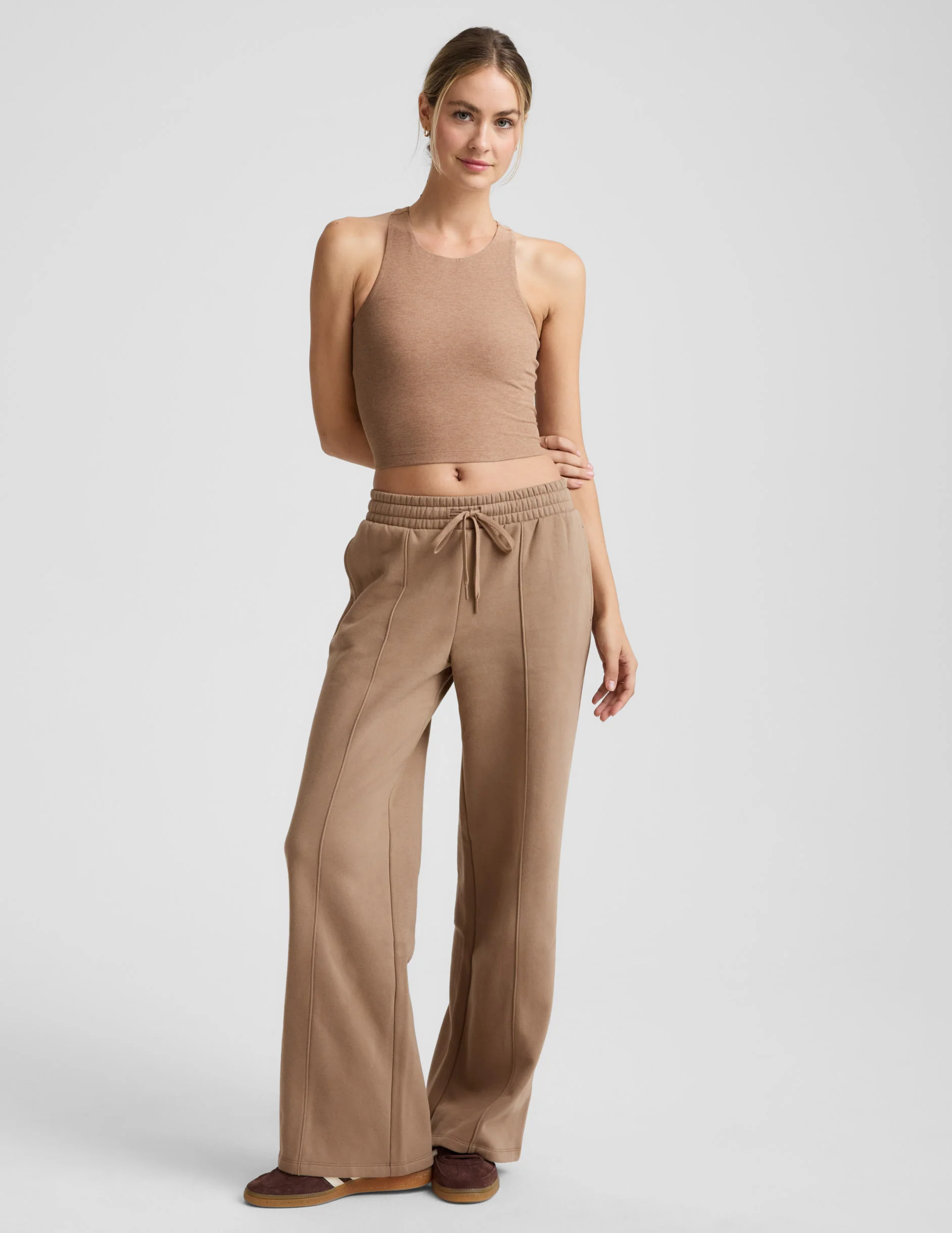 LuxeFleece™ Pintuck Wide Leg Pant - Image 6
