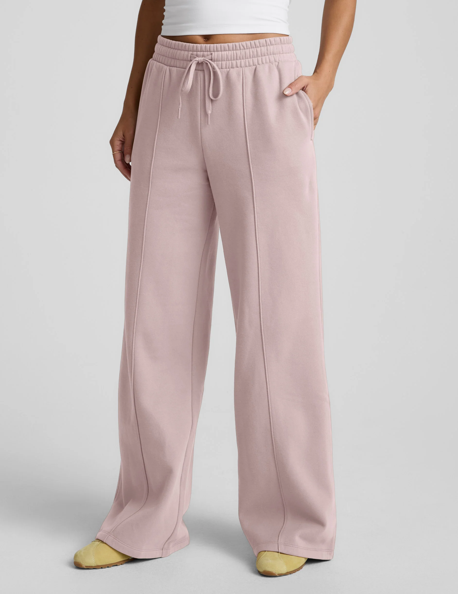 LuxeFleece™ Pintuck Wide Leg Pant - Image 2