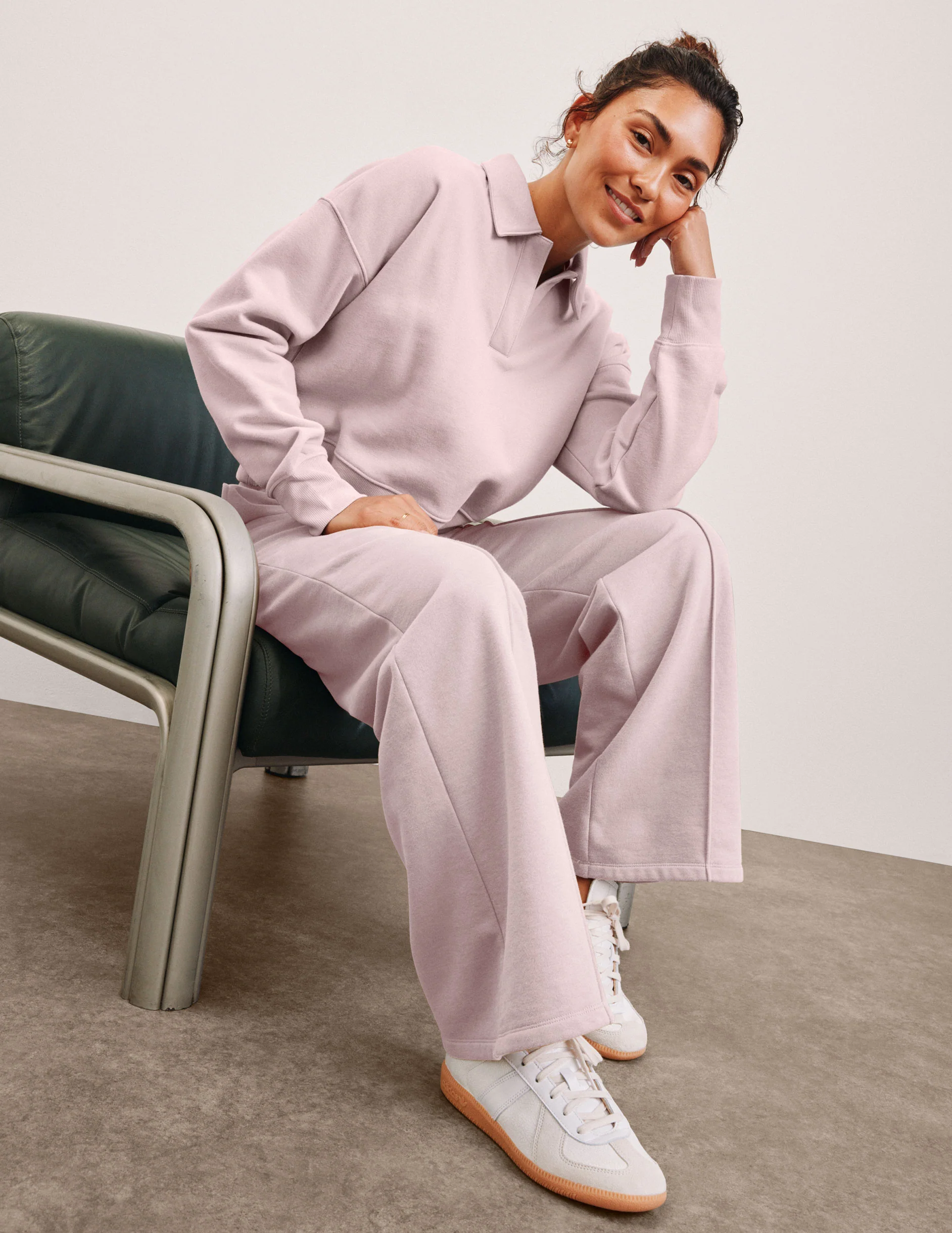 LuxeFleece™ Pintuck Wide Leg Pant - Image 6