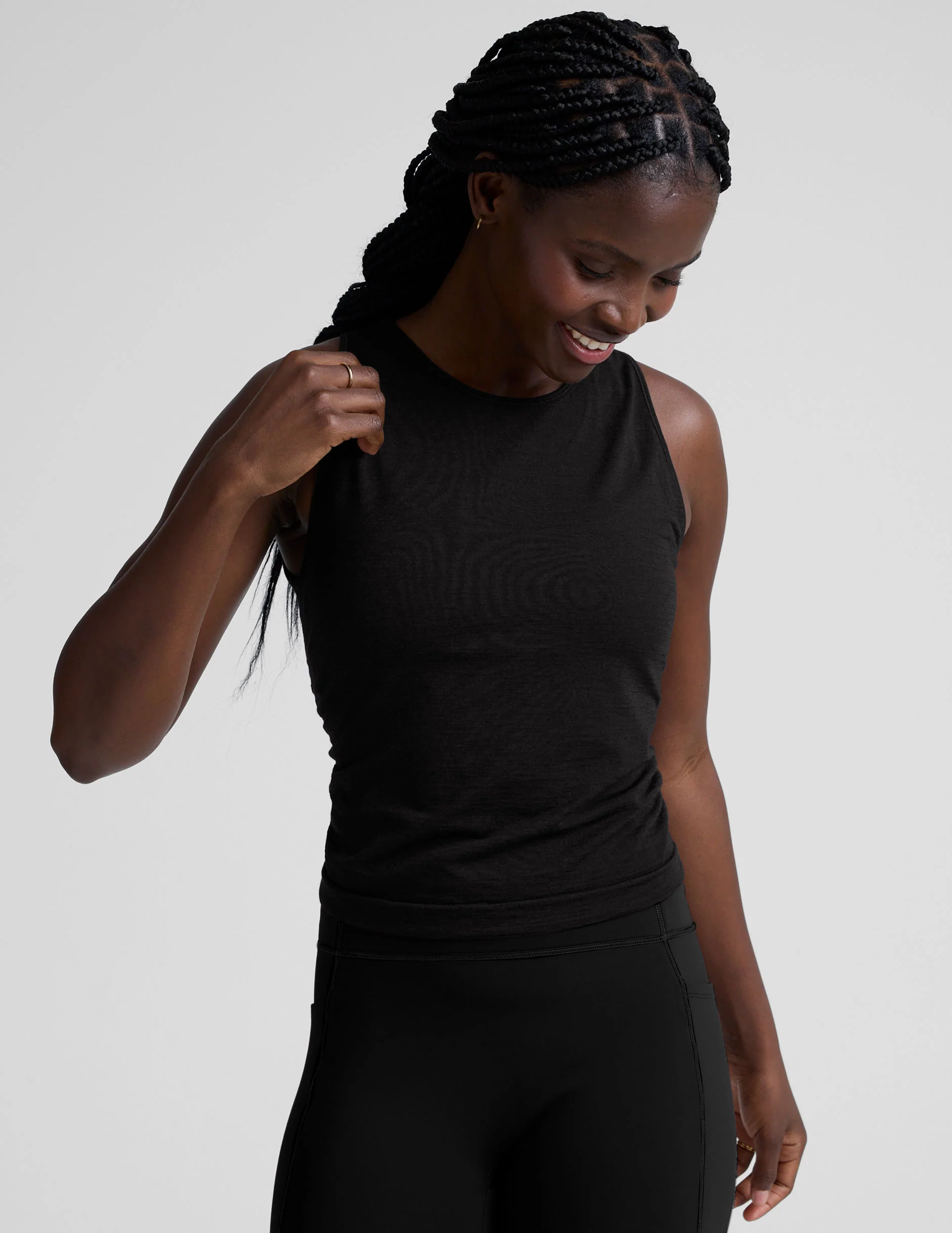 LuxeKnit Merino Wool Racerback Tank - Image 2