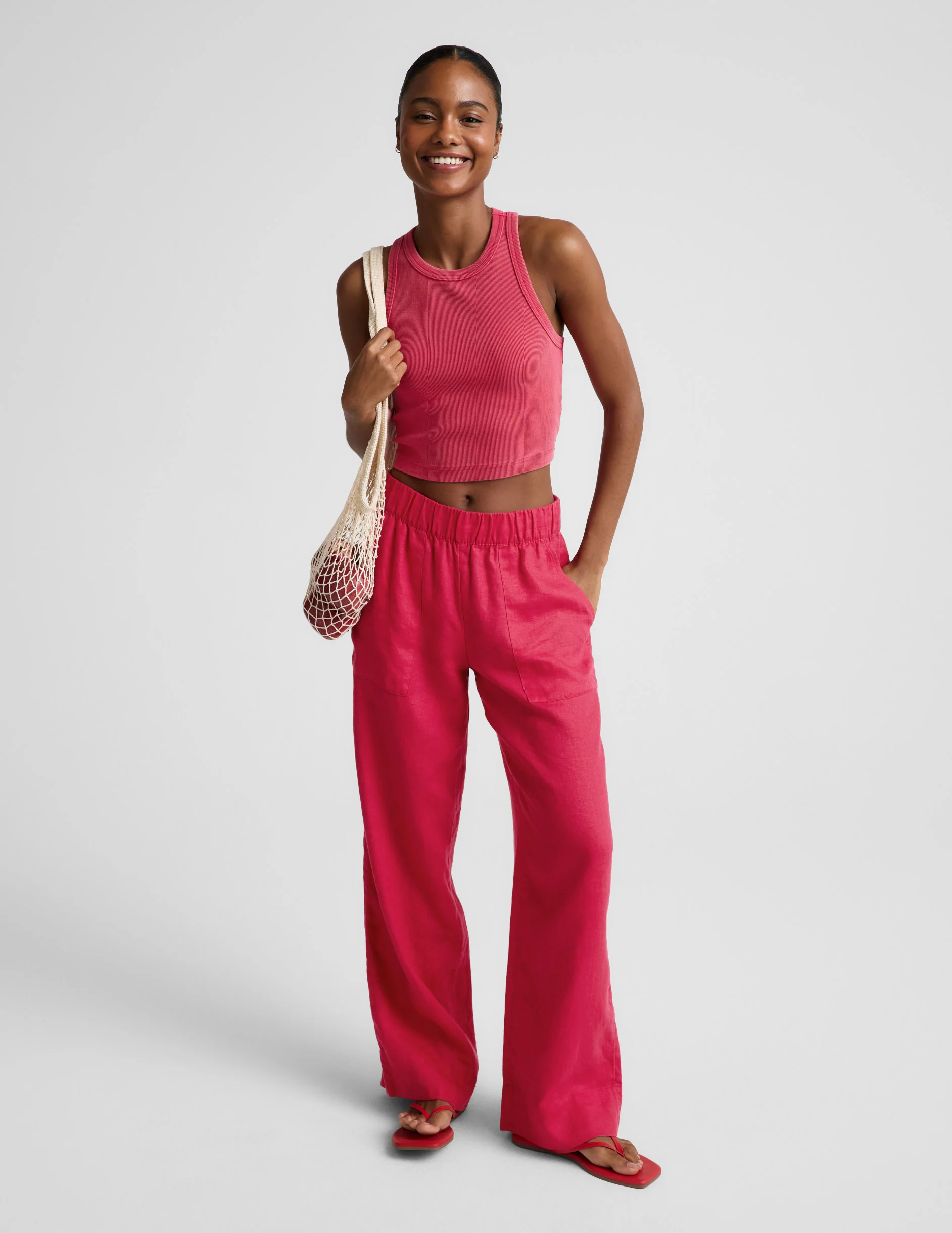 On Repeat Rib High Neck Cropped Tank - Image 4