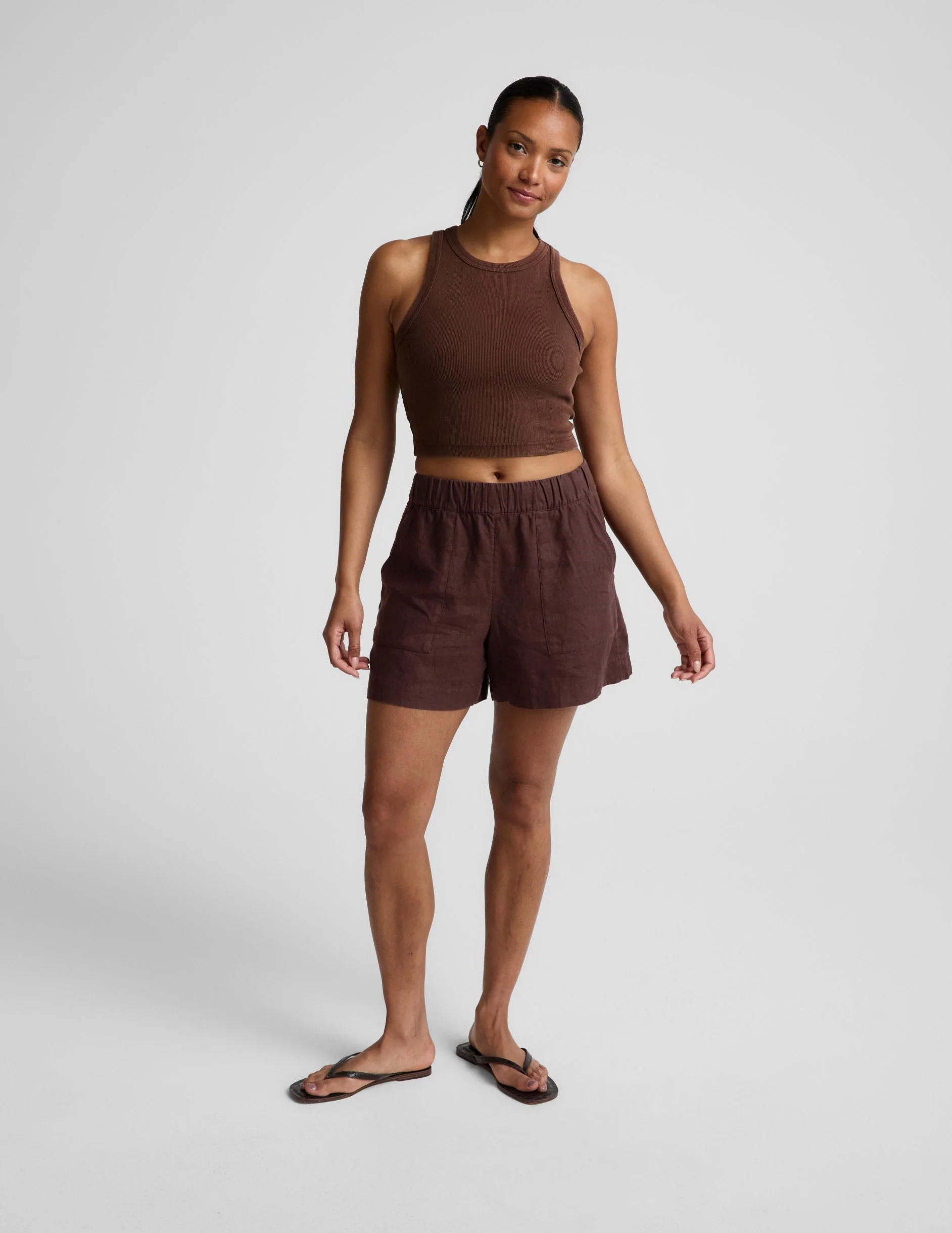 On Repeat Rib High Neck Cropped Tank - Image 2