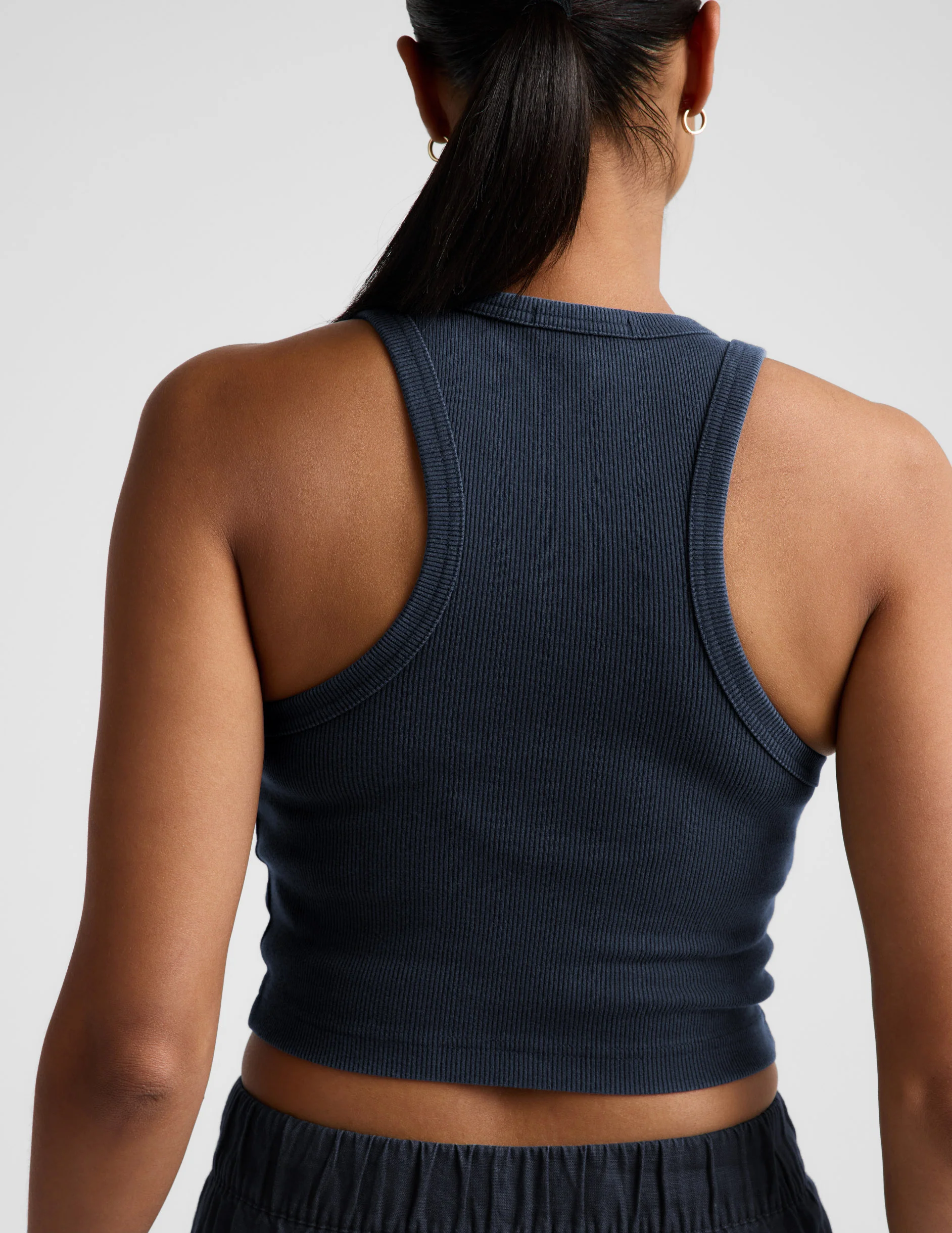 On Repeat Rib High Neck Cropped Tank - Image 5
