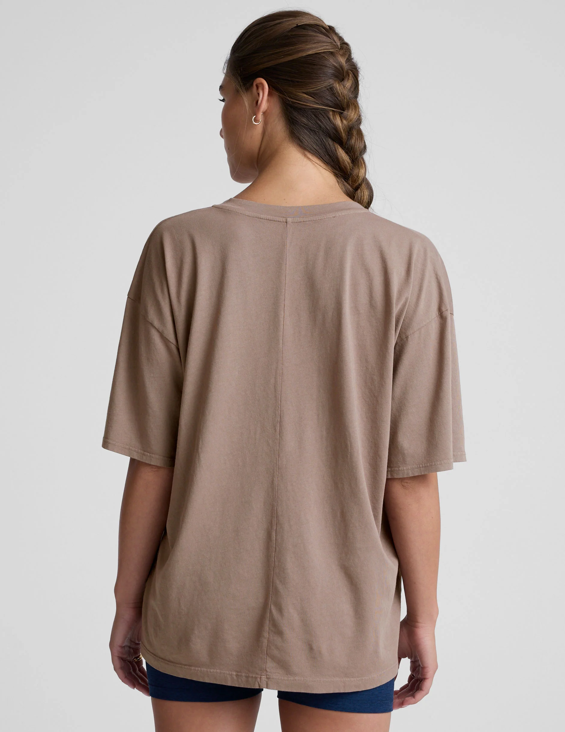 Oversized V-neck Cotton Tee - Image 3