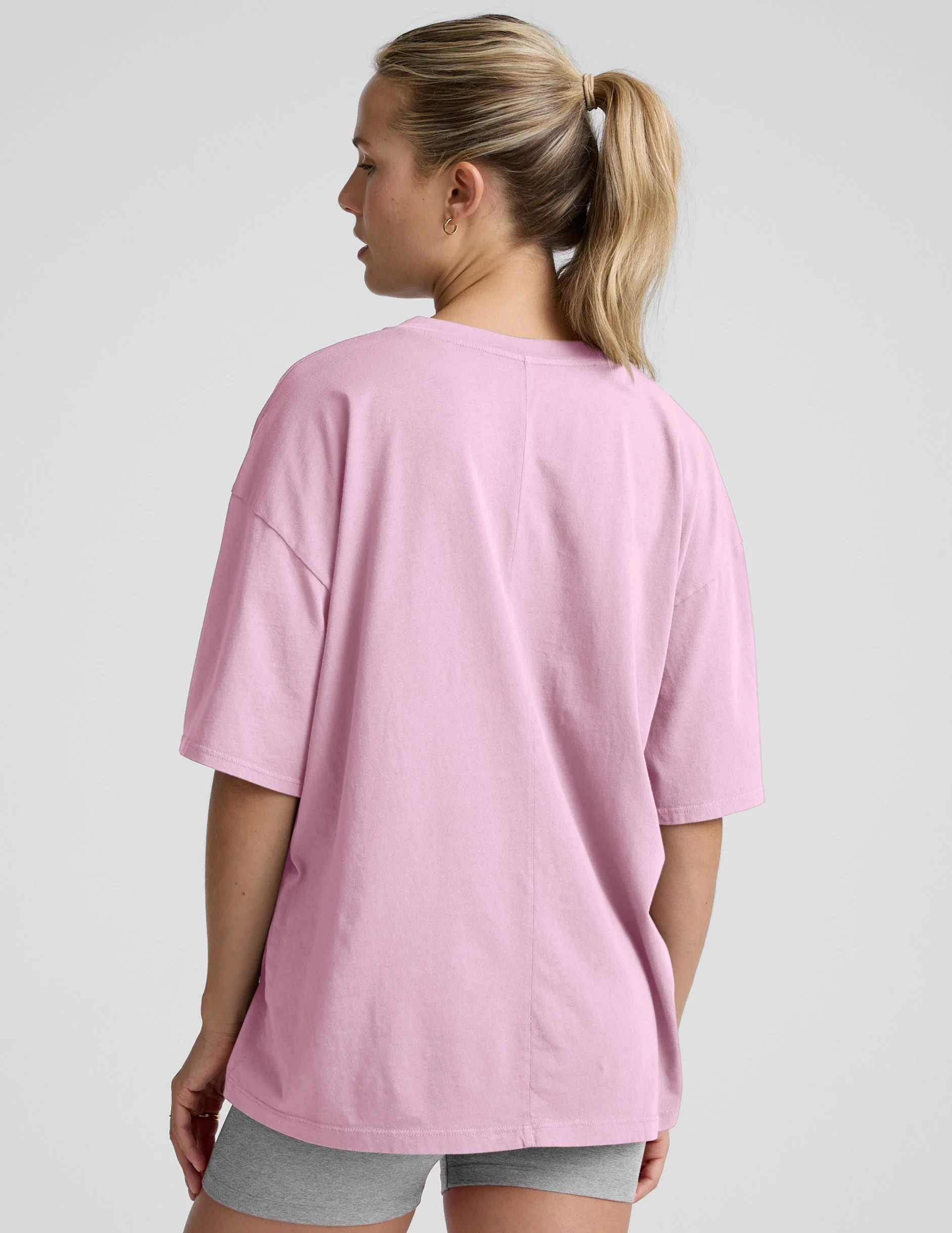 Oversized V-neck Cotton Tee - Image 3