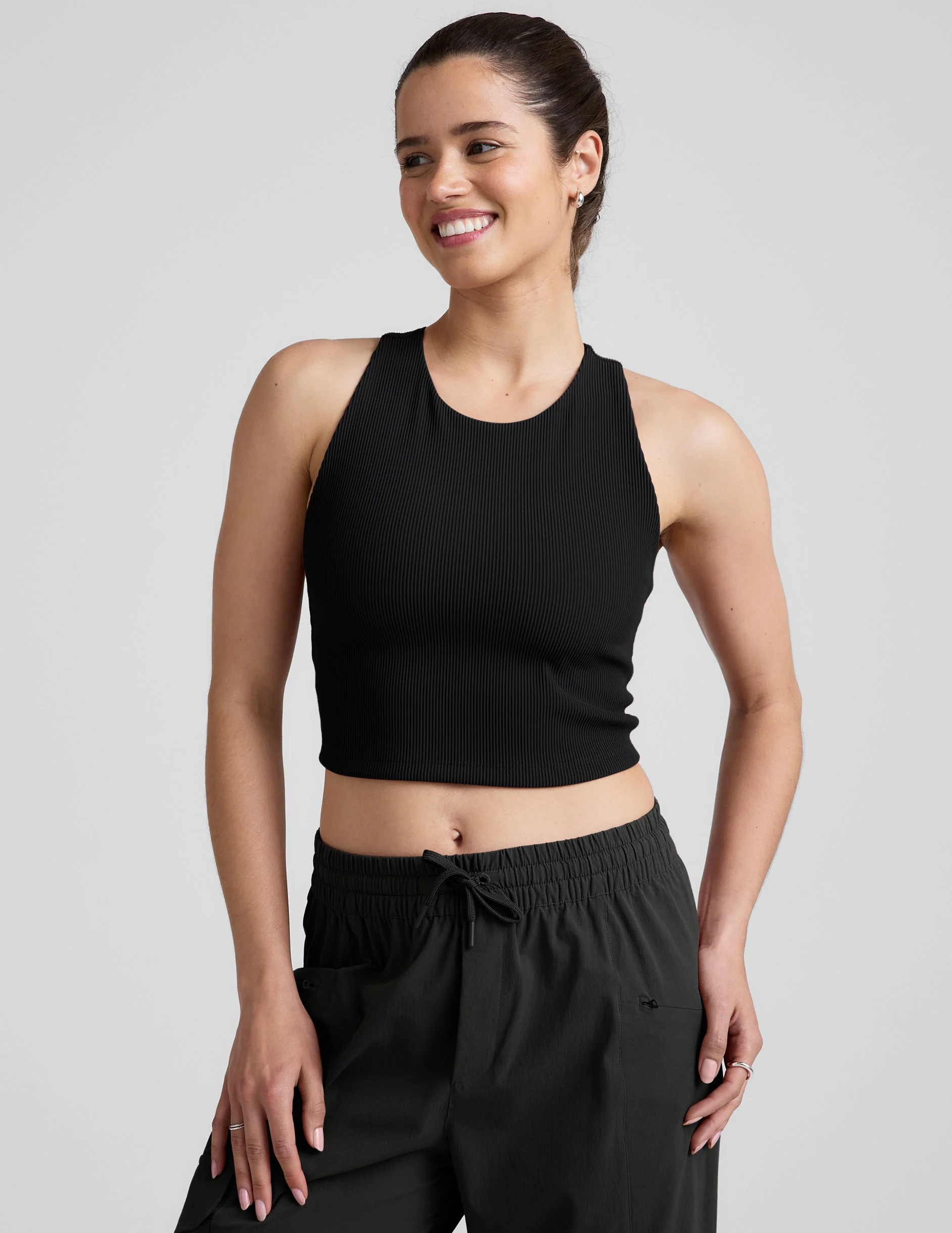 Refocus Ribbed Cropped Tank