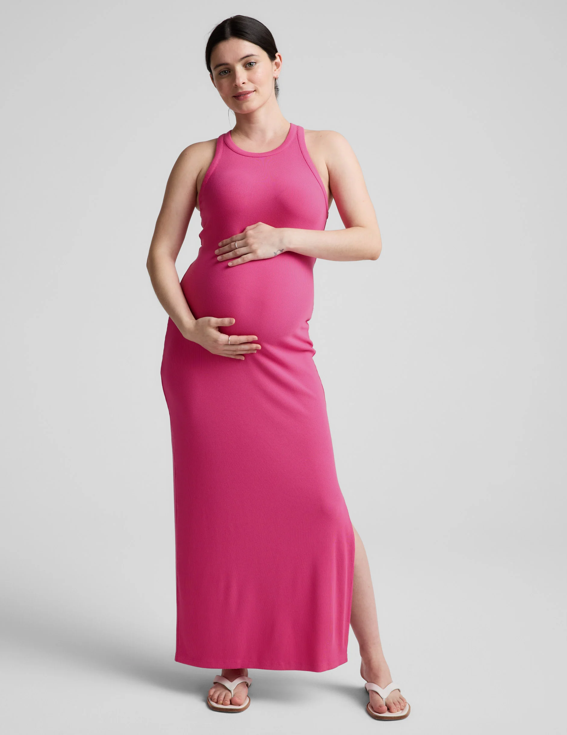 Ribbed High Neck Maxi Dress - Image 2