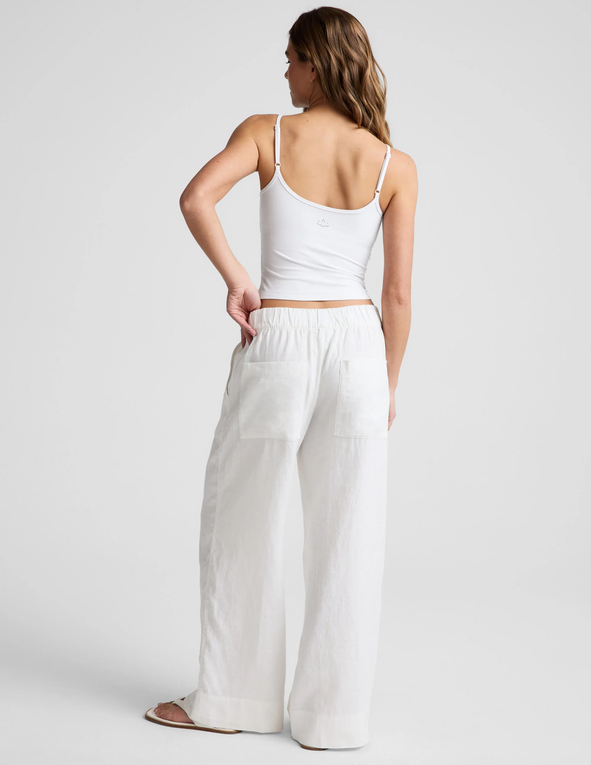 SoftWash Linen Easy Wide Leg Pant 31" - Image 3