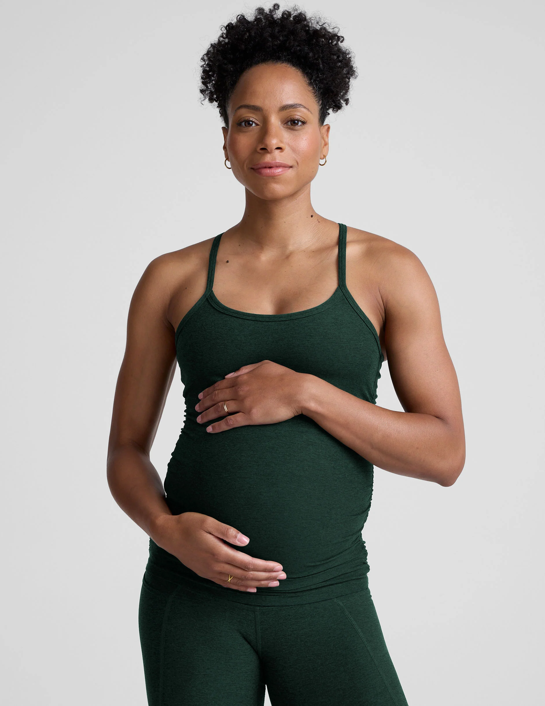Spacedye™ Keep Your Cool Maternity Slim Racerback Tank - Image 3