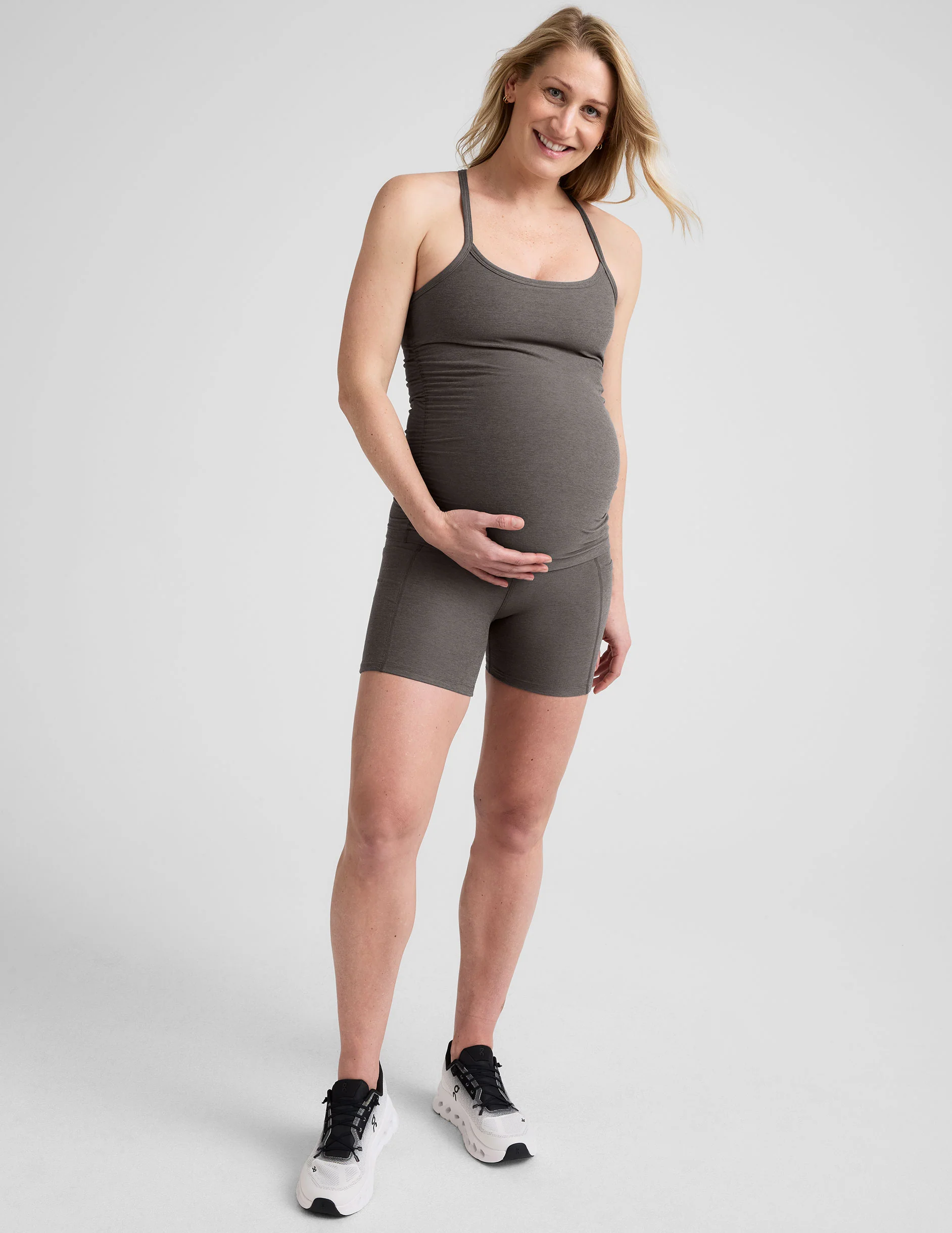 Spacedye™ Keep Your Cool Maternity Slim Racerback Tank - Image 4