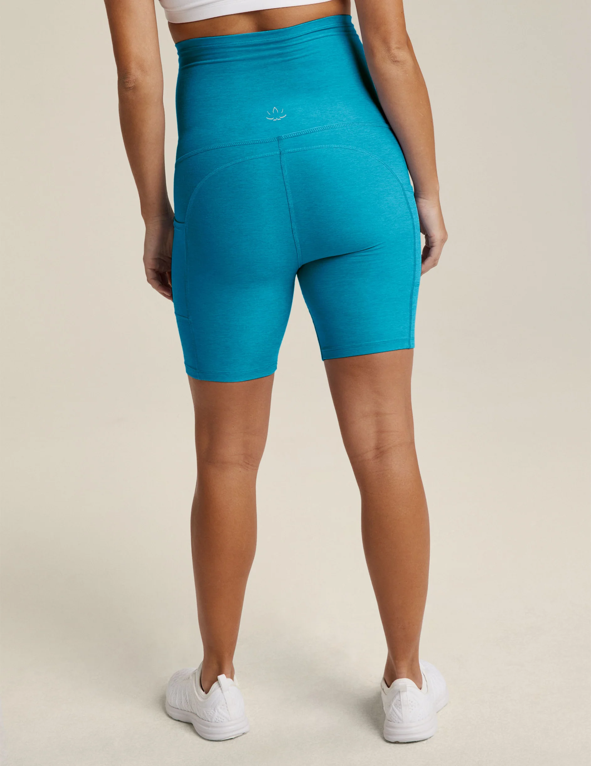 Spacedye™ Pockets Forever Maternity Biker Short - Image 3