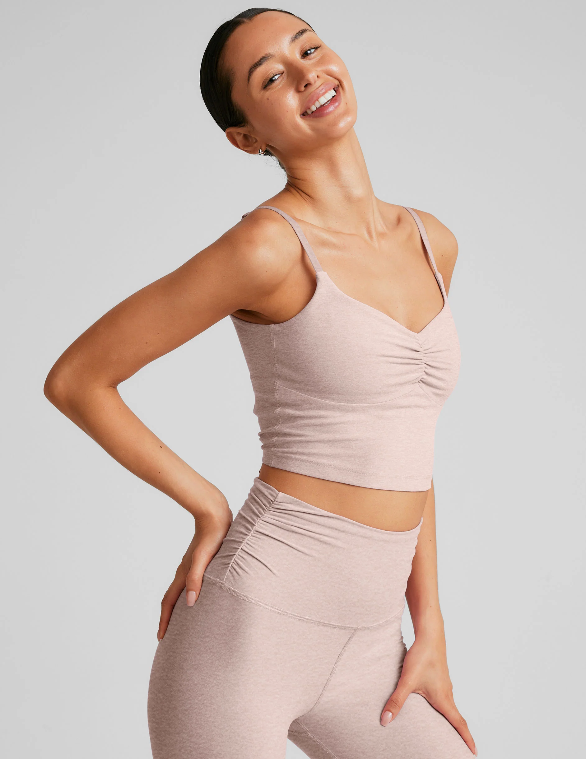 Spacedye™ Raise The Barre Shirred Cropped Tank - Image 2