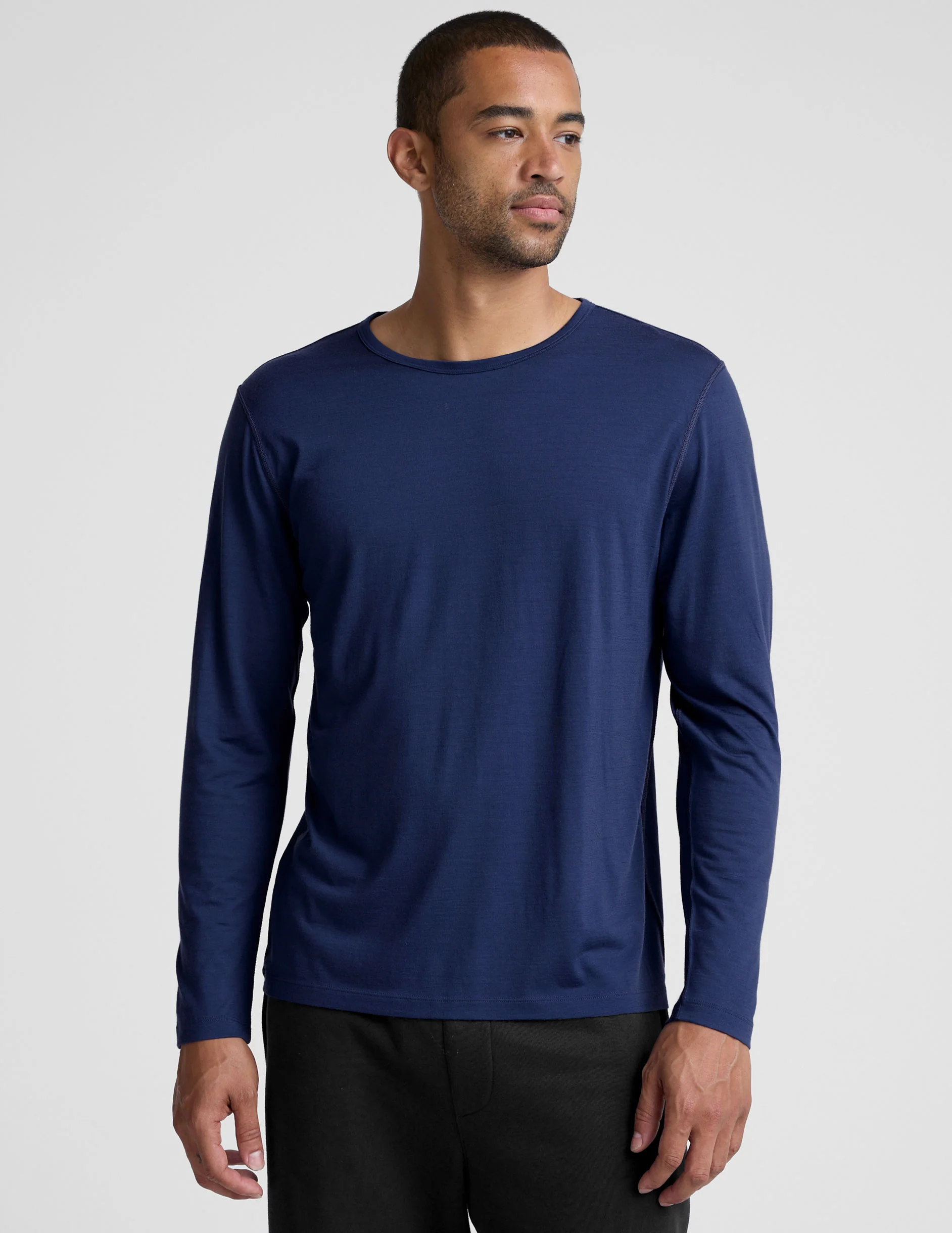 Merino Wool Men's Long Sleeve Crew