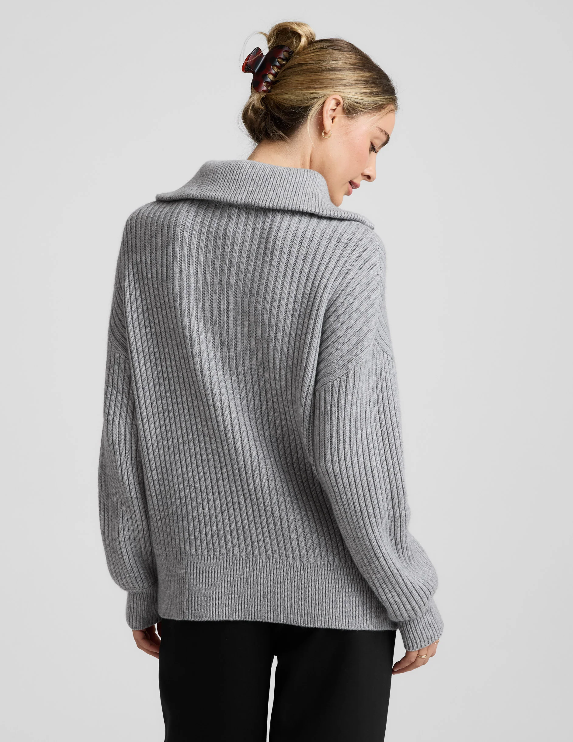 Wool Blend Collared Pullover - Image 2