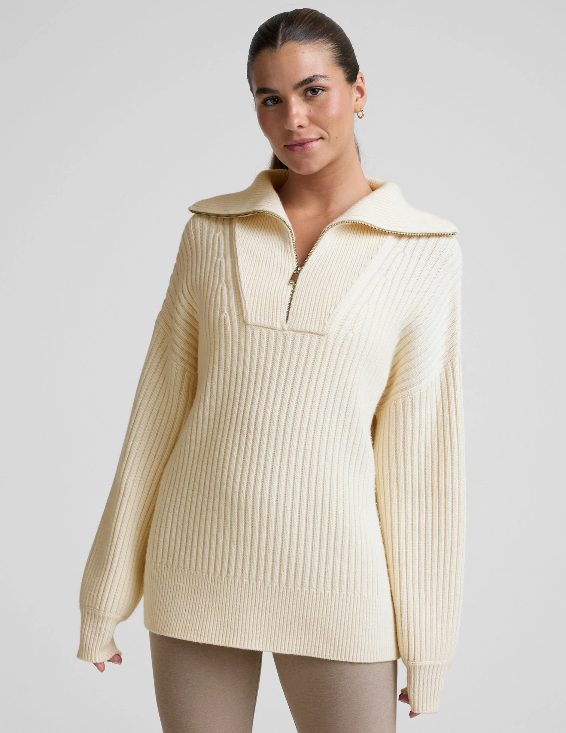 Wool Blend Collared Pullover - Image 3