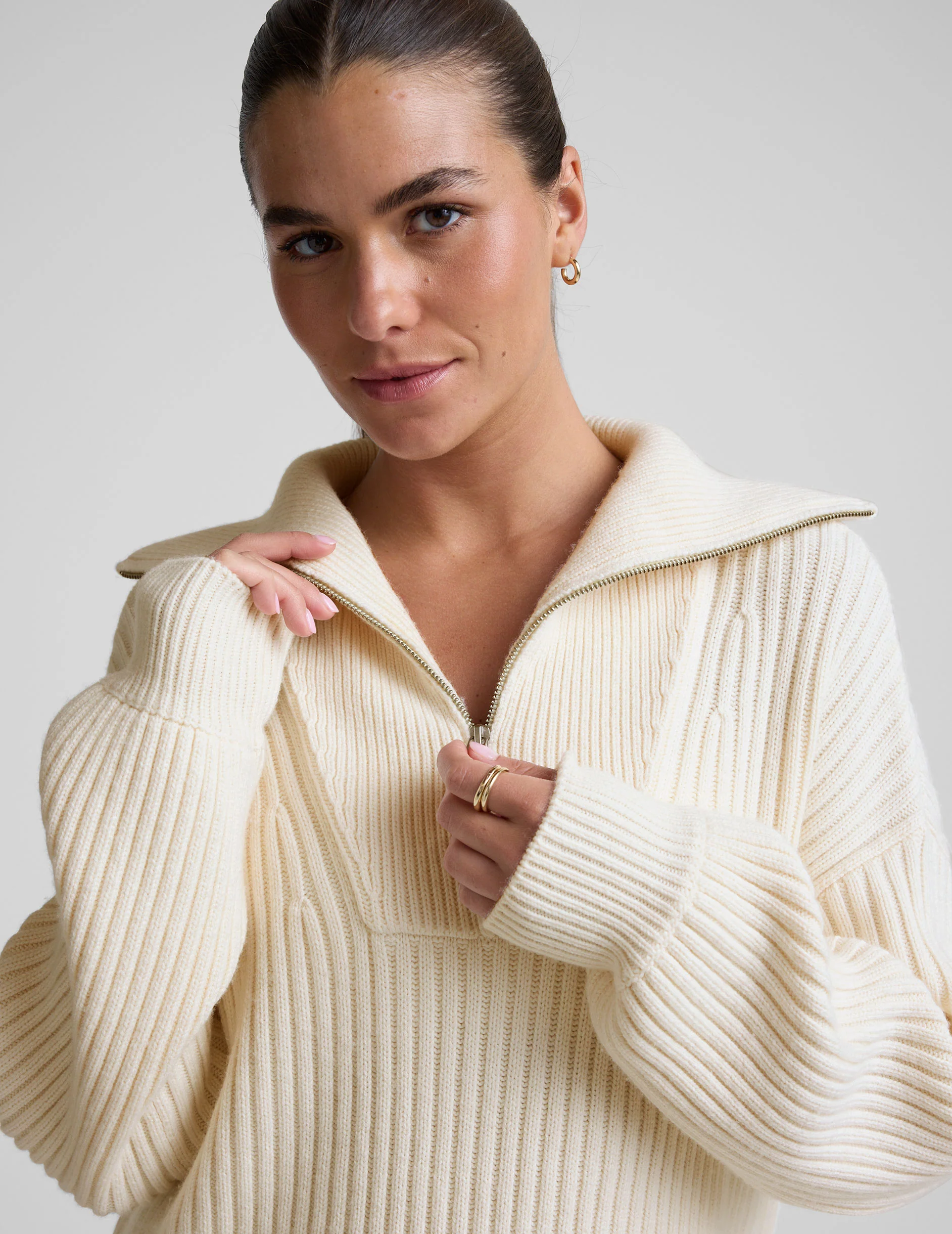Wool Blend Collared Pullover - Image 7