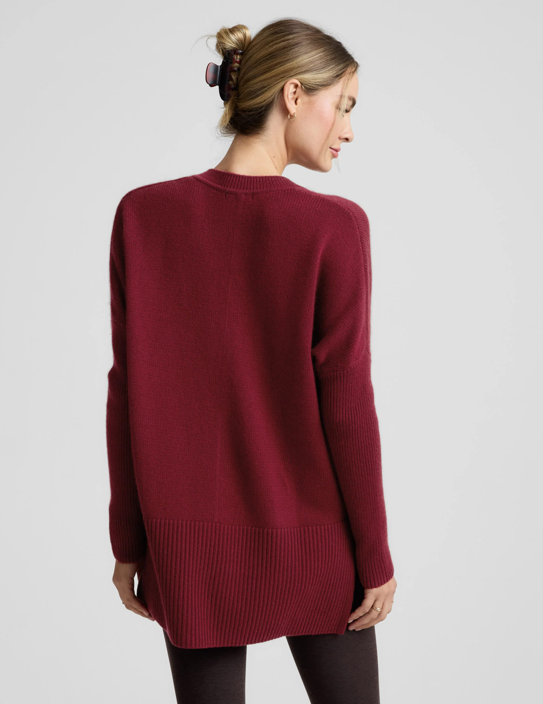 Wool-Cashmere V-Neck Sweater - Image 3